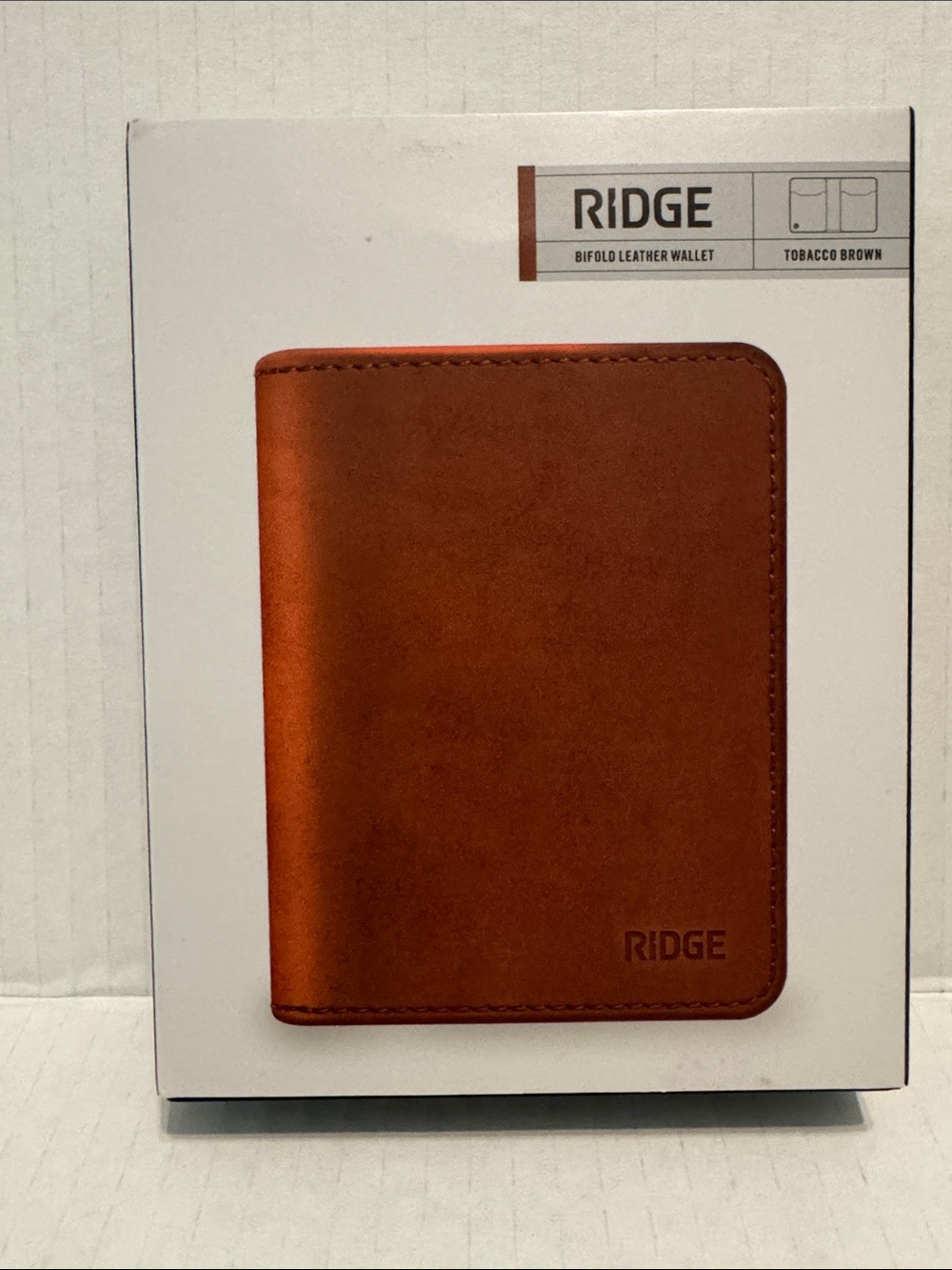 Ridge Bifold Wallet - Tobacco Brown Leather NWOT